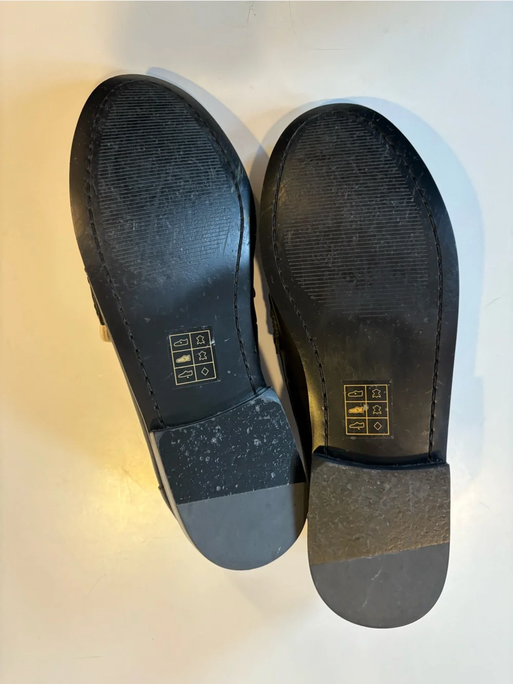 Jack Rogers || Tipson Contrast Penny Loafers Leather Flats Black Ivory 8.5‎